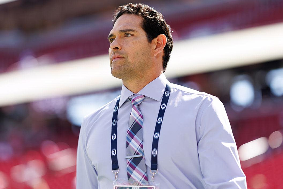 Mark Sanchez speaks to reporter after formal booking