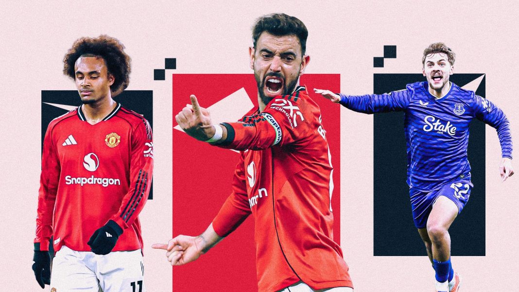 Man Utd player ratings vs Everton: They only had 10 men! Bruno Fernandes drops a stinker and Joshua Zirkzee blows his chance to shine as Red Devils fall to damaging home defeat despite one-man advanta