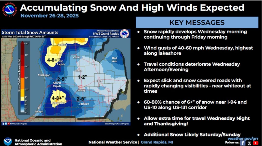 Heads up! Fast snow, near white-out conditions, and winds up to 60 mph today.