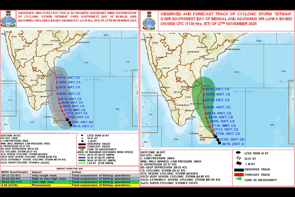 Cyclone Ditwah: Flights, trains cancelled as storm approaches Indian coasts; IMD issues red alert in these areas