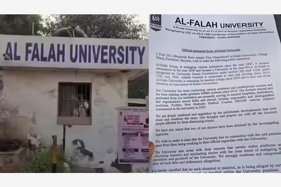 Al Falah University: Faridabad’s Al-Falah University and its Vice-Chancellor Bhupinder Kaur Anand break silence, Here’s what they said on terror probe Al Falah University: Faridabad’s Al-Falah University and its Vice-Chancellor Bhupinder Kaur Anand break silence, Here’s what they said on terror probe