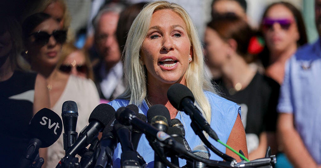 Marjorie Taylor Greene says she's getting threats during her disagreement with Trump. Marjorie Taylor Greene says she's getting threats during her disagreement with Trump.