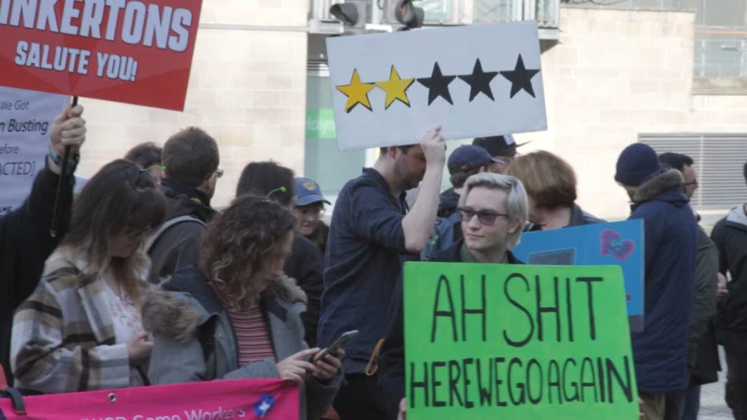 GTA 6 developers are picketing the Rockstar office, fighting to get their jobs back. GTA 6 developers are picketing the Rockstar office, fighting to get their jobs back.