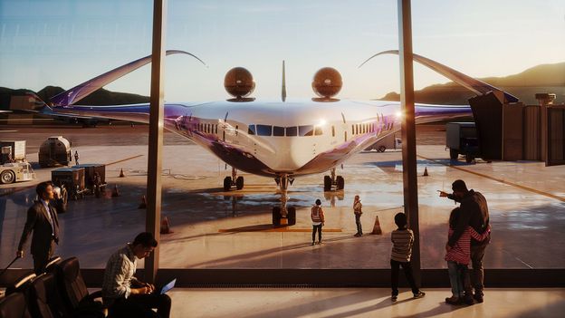 Blended wings: That futuristic plane design could soon be flying from an airport near you. Blended wings: That futuristic plane design could soon be flying from an airport near you.