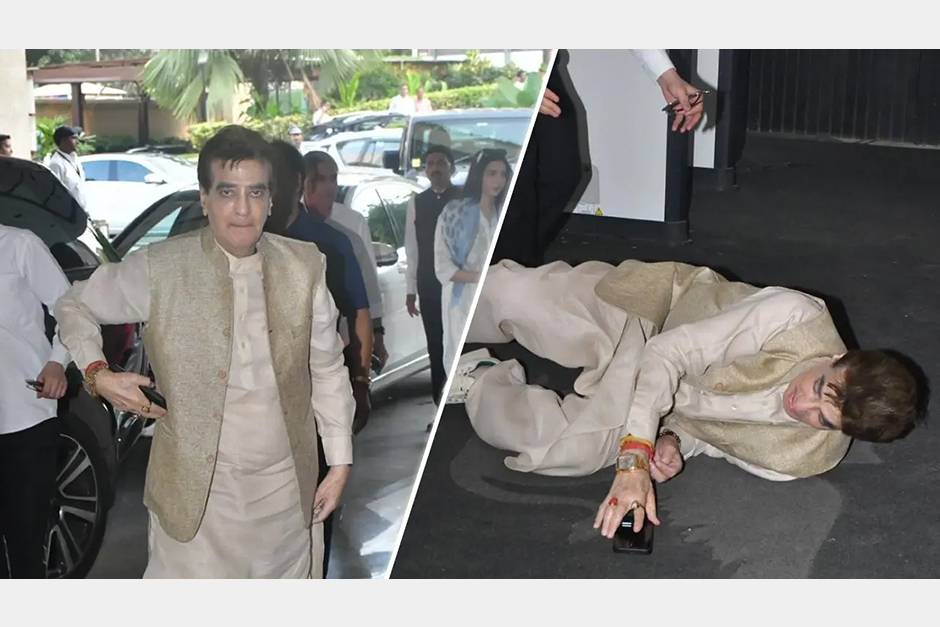 Jeetendra stumbles and falls at Zarine Khan’s prayer meet; video goes viral
