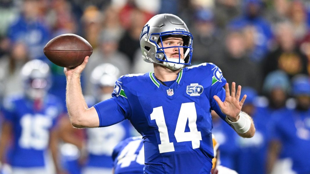 Sam Darnold's stellar performance on Sunday Night Football lifts Seahawks to a 38-14 win over the Commanders. Sam Darnold's stellar performance on Sunday Night Football lifts Seahawks to a 38-14 win over the Commanders.
