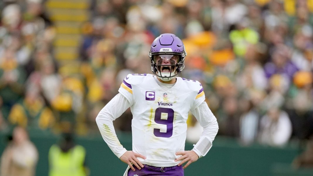 J.J. McCarthy is in concussion protocol. J.J. McCarthy is in concussion protocol.