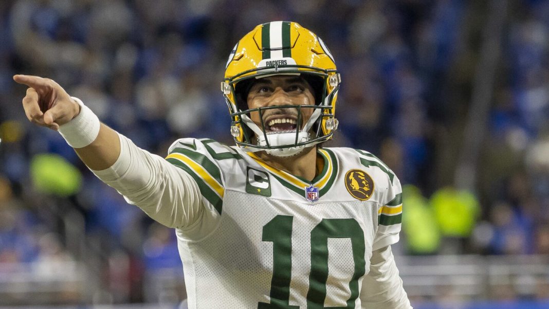 Jordan Love tosses four touchdowns, leading the Packers to a 31-24 win over the Lions.