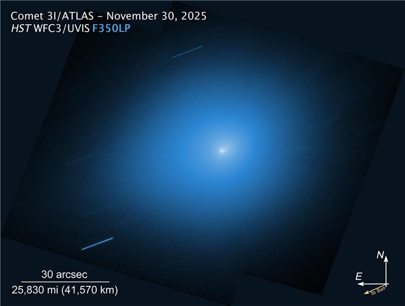 Hubble's Latest Picture of 3I/ATLAS