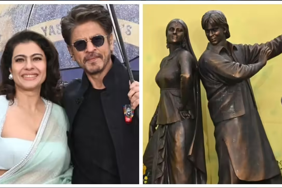 Shah Rukh Khan and Kajol unveil Raj and Simran statue at Leicester Square to mark 30 years of ‘DDLJ’; say ‘We wanted to tell a story about love