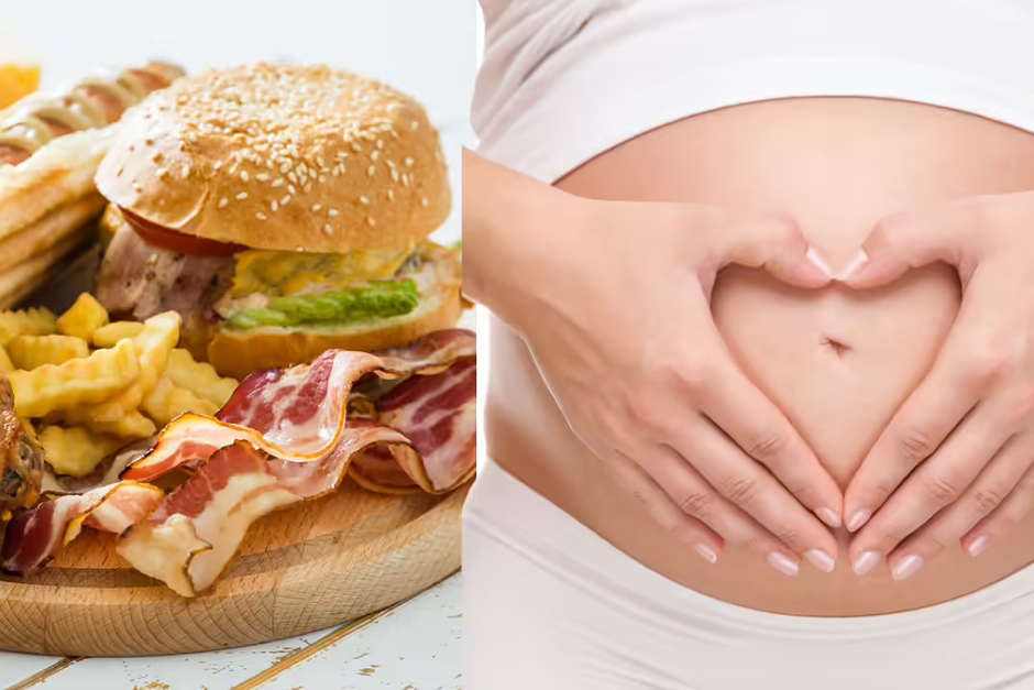 fat, junk food in pregnancy make kids gain weight later, finds study