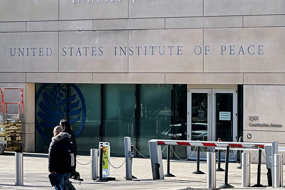 The White House just renamed a building the ‘Donald J. Trump Institute of Peace.’ The White House just renamed a building the ‘Donald J. Trump Institute of Peace.’