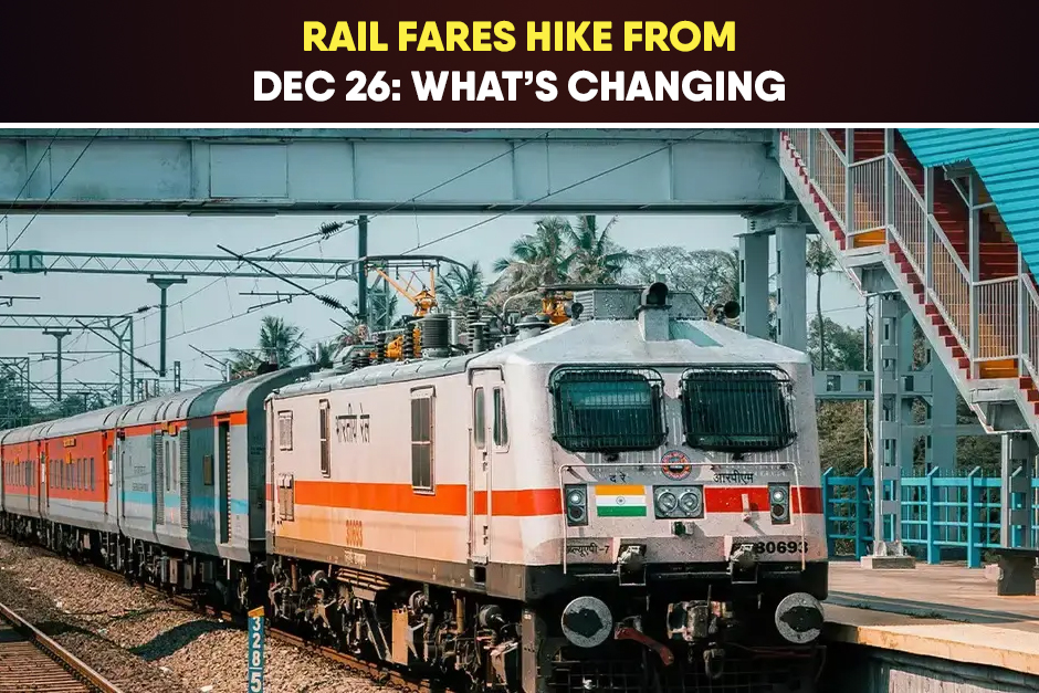 Railway Ministry notifies fare hike; new ticket prices come into effect on Dec. 26