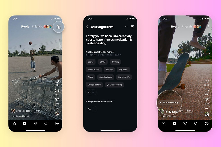 Instagram rolls out AI tool letting users customise reels algorithm