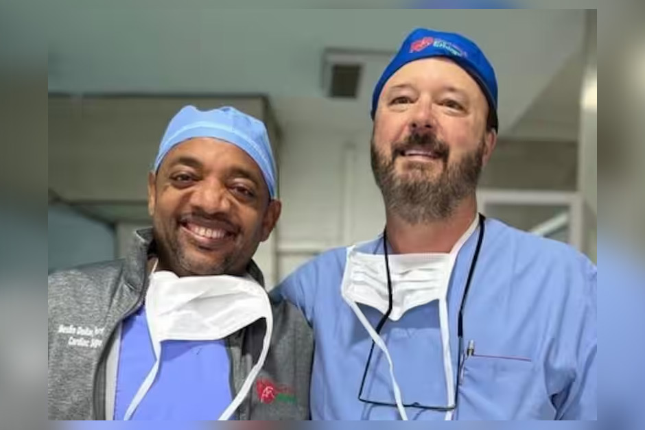 The heart surgeon who saved his life as a teen now performs surgeries alongside him.