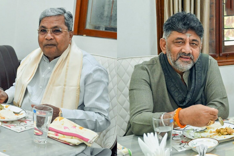 Another breakfast meet amid CM tussle, Siddaramaiah visits his deputy Shivakumar’s home