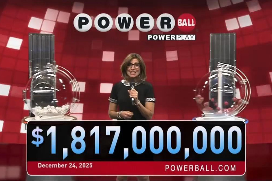 Here are the winning numbers for Powerball’s $1.8 billion Christmas Eve jackpot.
