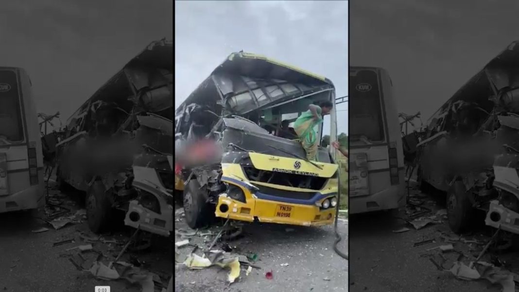 7 feared dead, 40 injured in head-on collision between two buses in Tamil Nadu