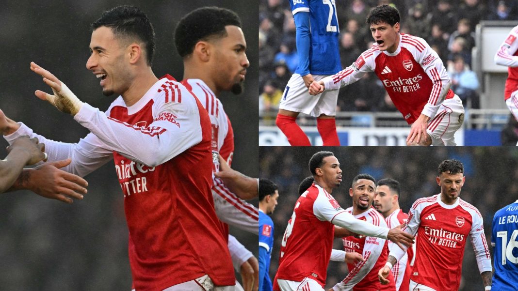 Arsenal player ratings vs Portsmouth: Hat-trick hero Gabriel Martinelli fires Gunners into FA Cup fourth round as 'Set-Piece FC' flex their muscles to survive early scare