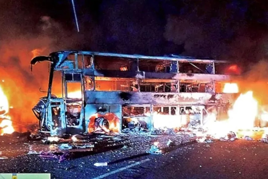 Three charred to death after bus, truck collide head-on in Andhra’s Nandyal