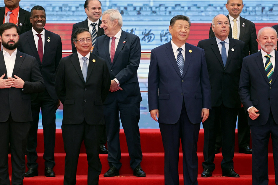 China digs in its heels against the U.S. in Latin America. China digs in its heels against the U.S. in Latin America.