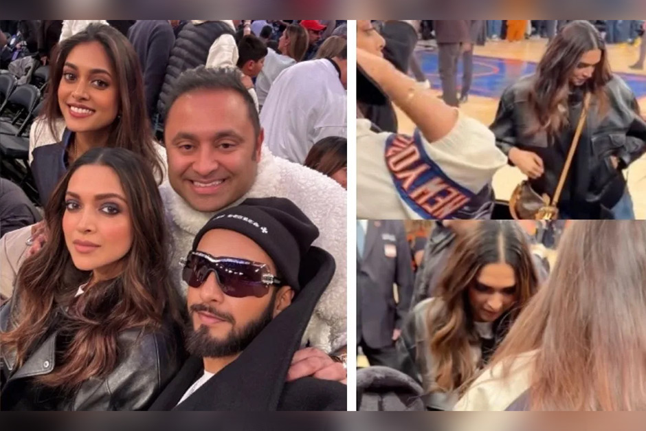 Gorgeous Deepika Padukone joins Dhurandhar Ranveer Singh for date night at NBA match, poses for selfies with desi fans