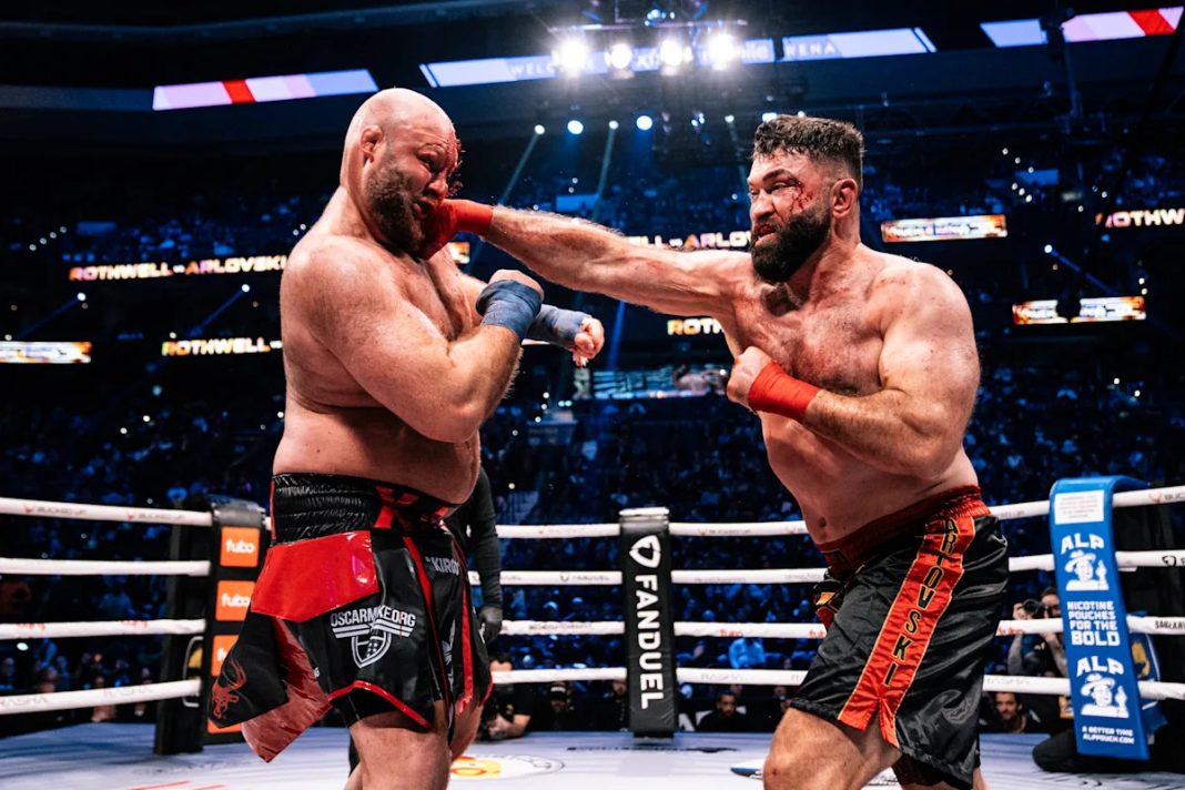 Andrei Arlovski absolutely pummels Ben Rothwell in a bloody BKFC heavyweight title fight at Knucklemania 6.