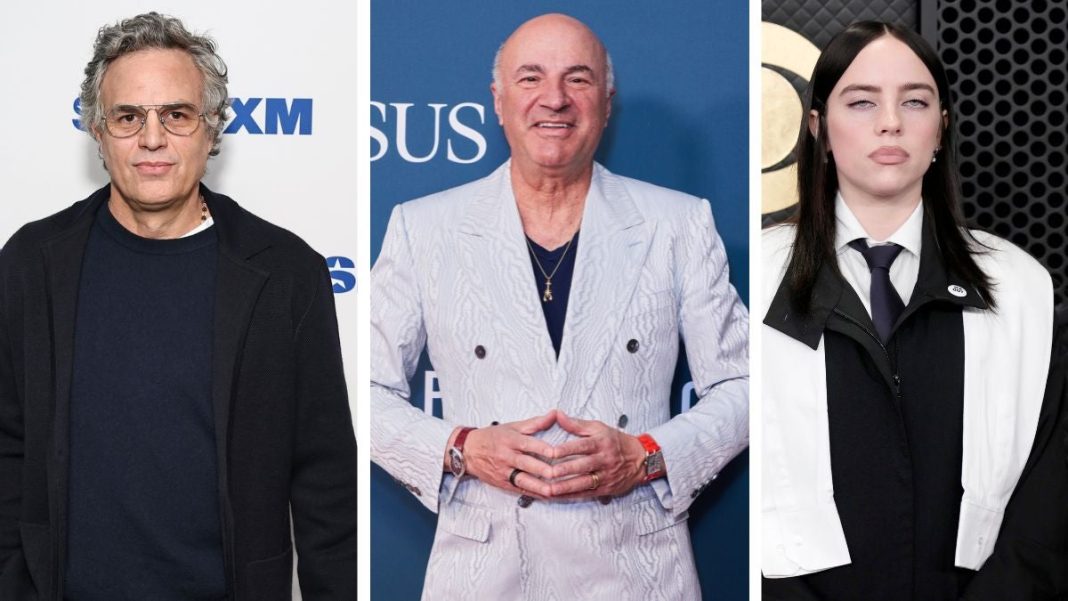 Mark Ruffalo slams Kevin O'Leary for criticizing Billie Eilish's Grammys speech.