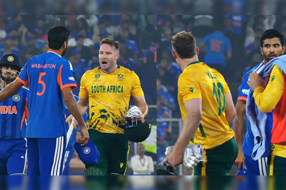 David Miller loses his cool, charges at Washington Sundar in heated moment during player of the match performance