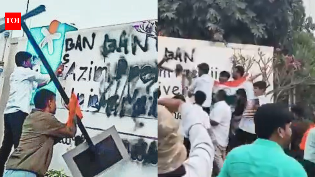 ‘Anti-national views’: Talk on Kashmir incident sparks protest at Azim Premji University in Bengaluru; 25 ABVP activists detained