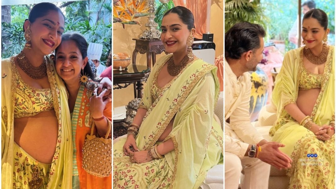 Sonam Kapoor's baby shower look champions effortless Indianwear. Inside pics