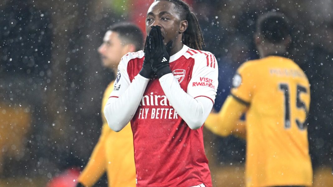 Arsenal drew 2-2 with Wolves, collapsing late as their title lead starts to slip away. Arsenal drew 2-2 with Wolves, collapsing late as their title lead starts to slip away.