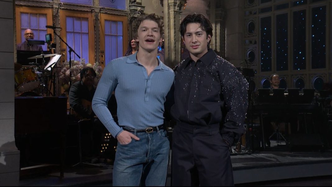 Connor Storrie Makes His SNL Debut, Bringing Out 'Heated Rivalry' Co-Star Hudson Williams