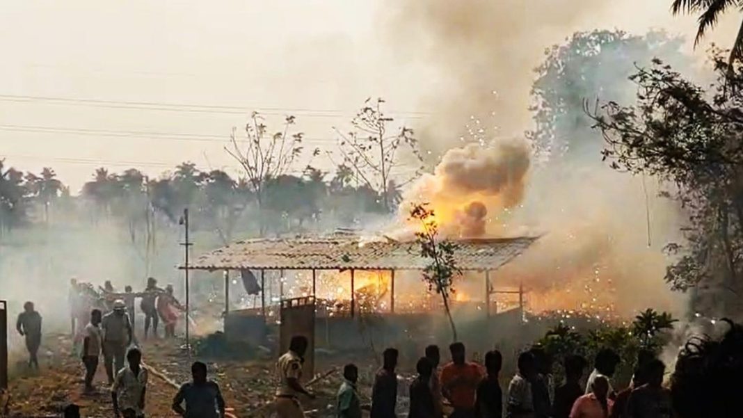At least 20 workers killed, nine injured in firecracker unit blast in Kakinada district At least 20 workers killed, nine injured in firecracker unit blast in Kakinada district