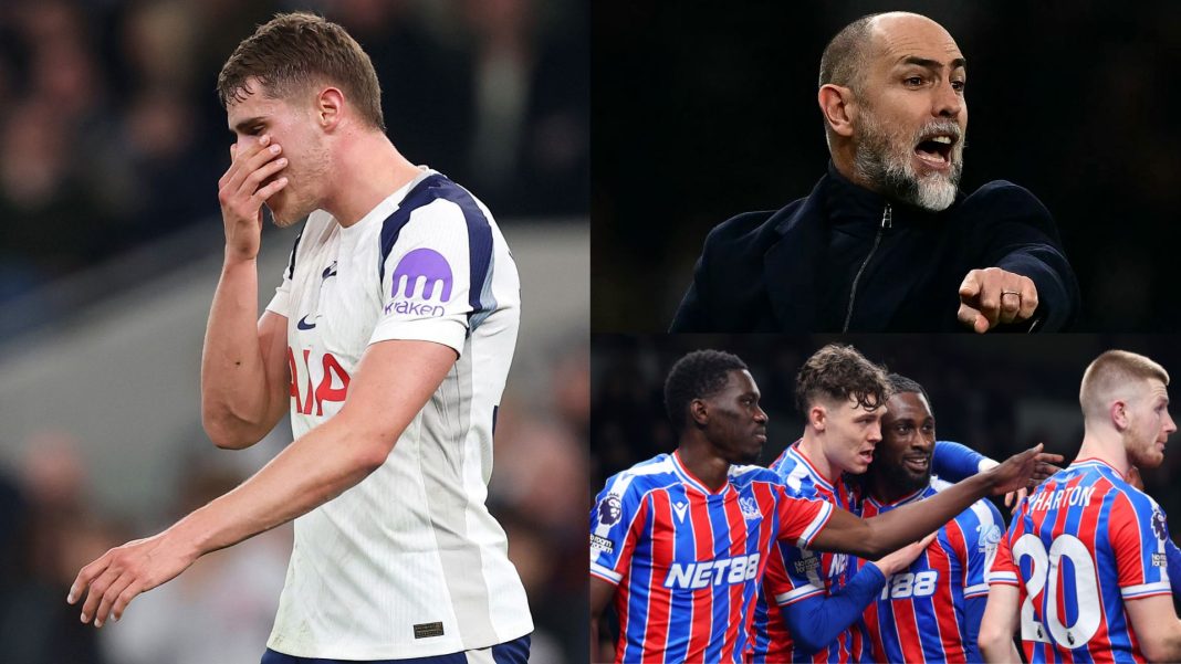 Tottenham player ratings vs Crystal Palace: Micky van de Ven, what are you doing?! Spurs edge closer to relegation after captain's red card headlines another disastrous display