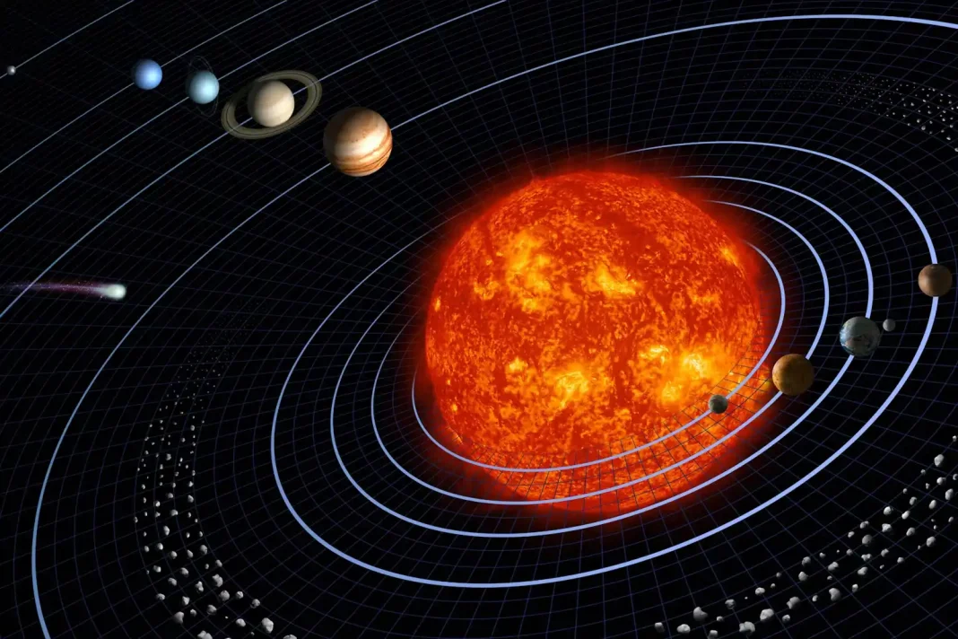 What lies below Earth if space is everywhere?