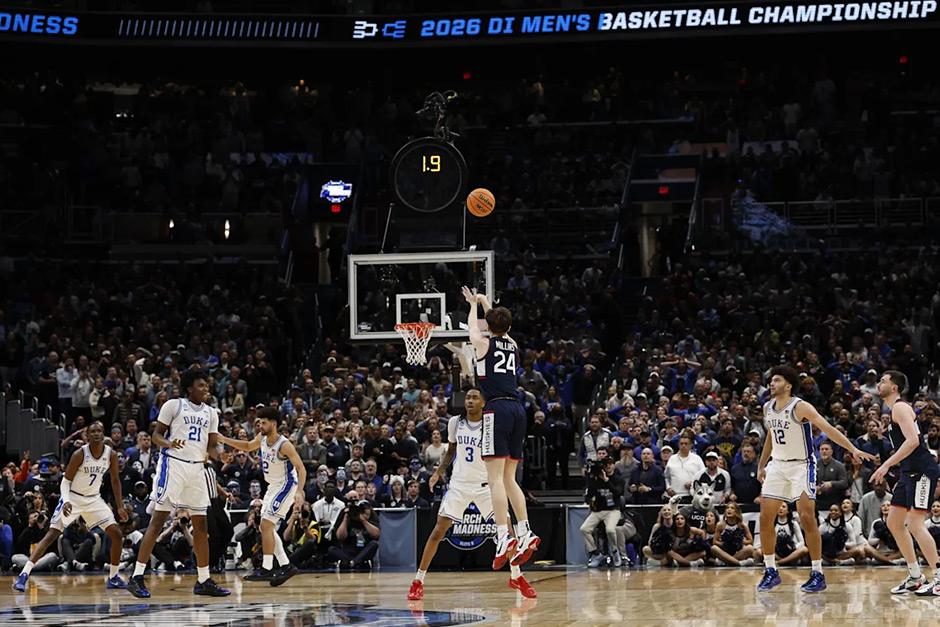 U-Conn.’s Braylon Mullins Stuns Duke with Buzzer-Beater Heave
