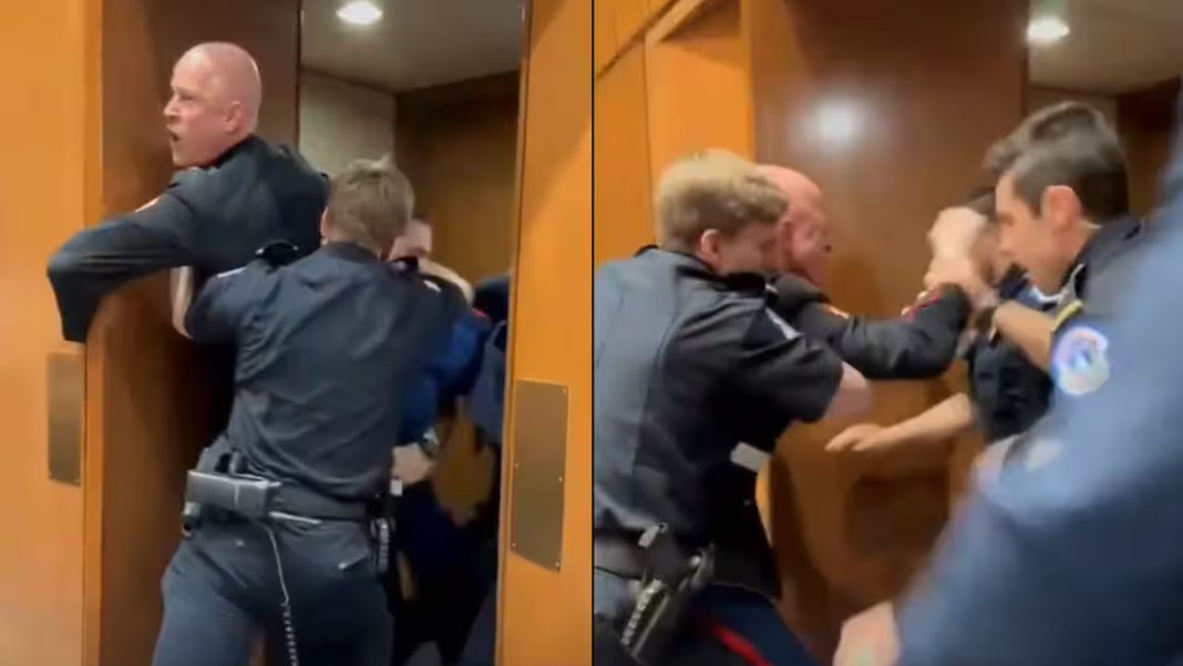 US Senator Breaks Hand Of Former Marine Protesting Against Military Action In Iran | Video