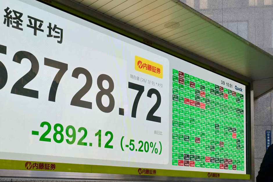 Asian stocks are down, oil’s up, and it’s all about the war.