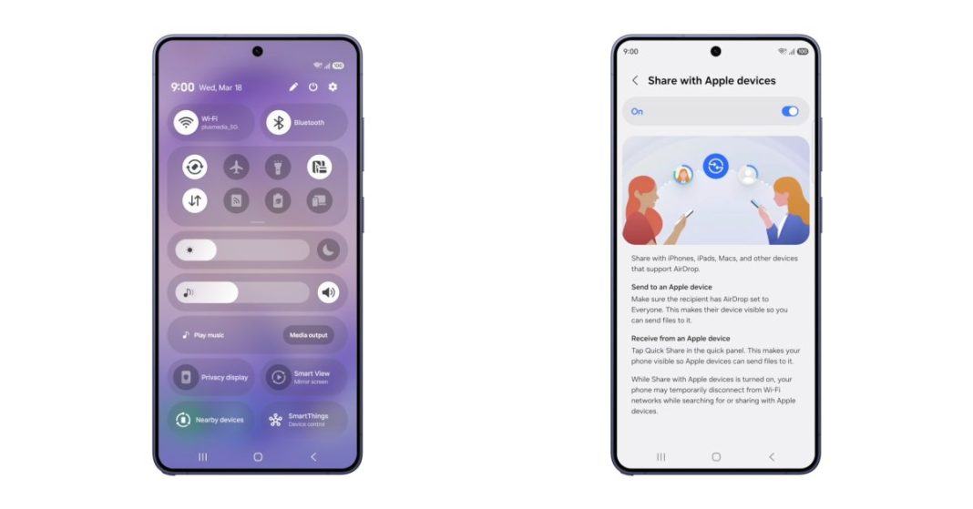 Samsung's AirDrop-like feature is coming to Quick Share, starting with the Galaxy S26 and more devices later.
