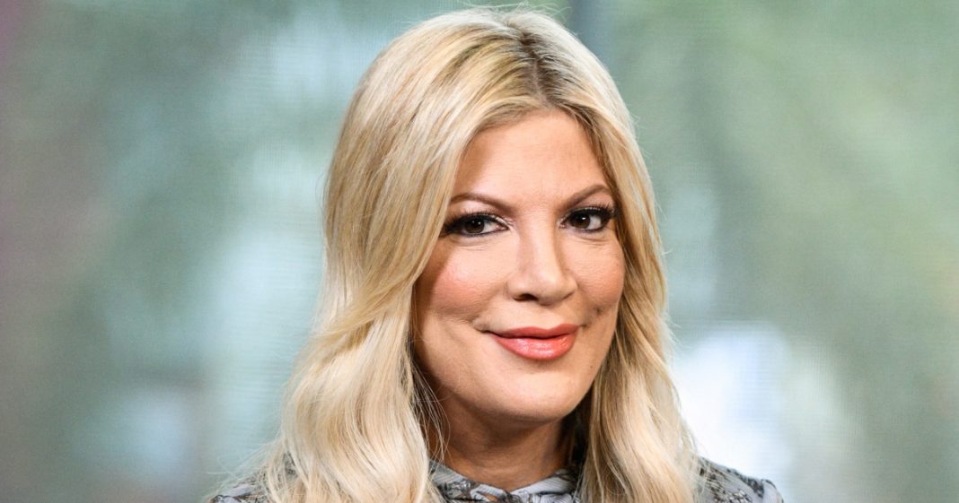 Tori Spelling and her seven kids hospitalized after a car crash.