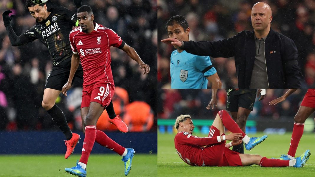 Liverpool player ratings vs Paris Saint-Germain: Arne Slot gets it all wrong again! Coach's Alexander Isak gamble backfires badly as Hugo Ekitike's injury compounds a miserable Champions League exit f