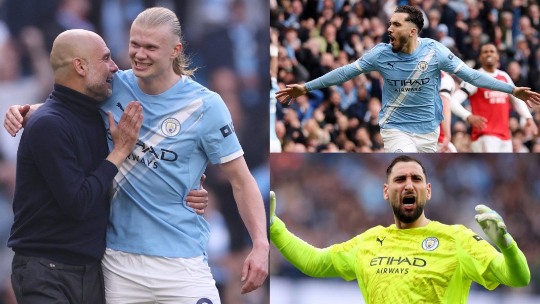 Man City player ratings vs Arsenal: Erling Haaland has his revenge! Star striker turns Premier League title race on its head while Rayan Cherki dazzles as Gigi Donnarumma disaster goes unpunished