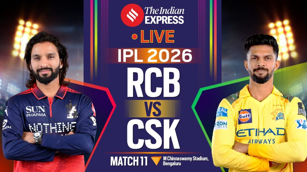 Royal Challengers Bengaluru vs Chennai Super Kings Today Match Live Scorecard