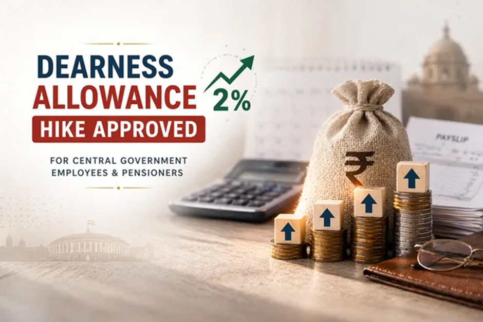 Dearness Allowance Raised By 2% For Central Government Employees