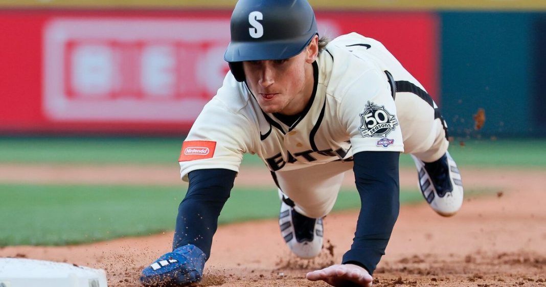 Colt Emerson couldn't stop the Mariners from getting swept by the Padres. Colt Emerson couldn't stop the Mariners from getting swept by the Padres.
