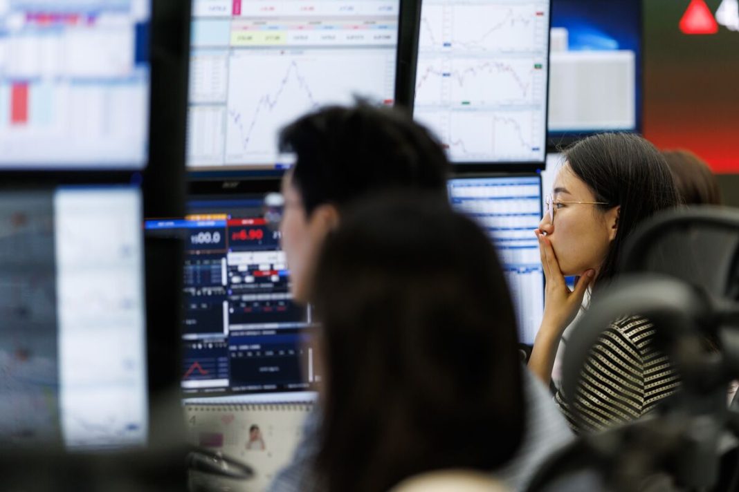 Korean stocks plunge after hitting a milestone, as foreigners sell.