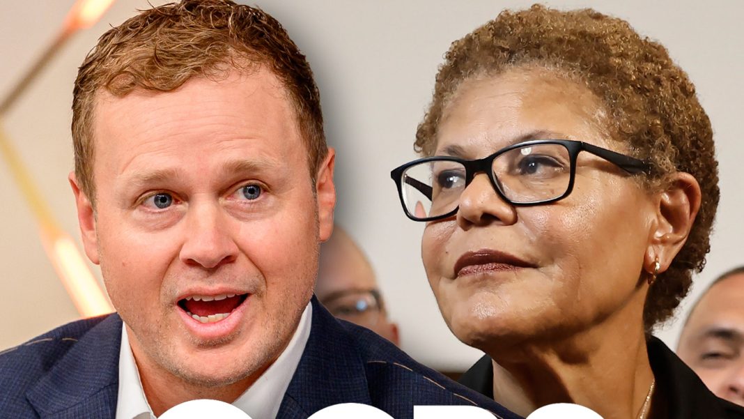 Spencer Pratt accuses CBS of giving his interview footage to Karen Bass's PR team for a hit piece.