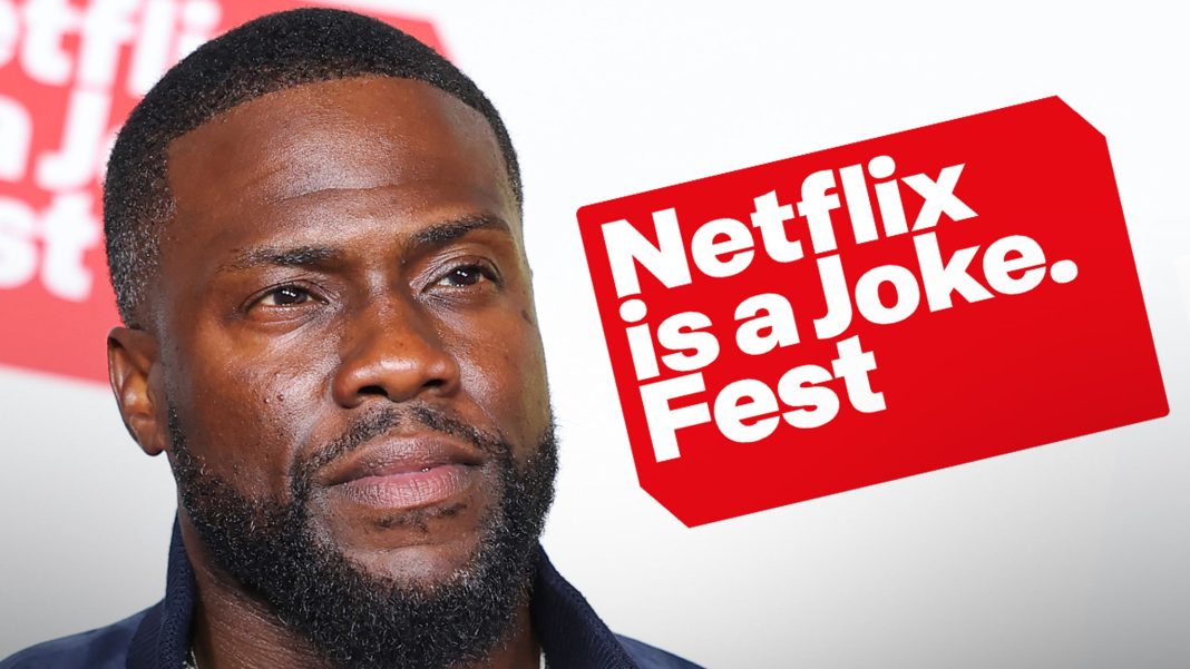 Tom Brady gets flirty with Kevin Hart's wife at the Netflix Is A Joke Roast.