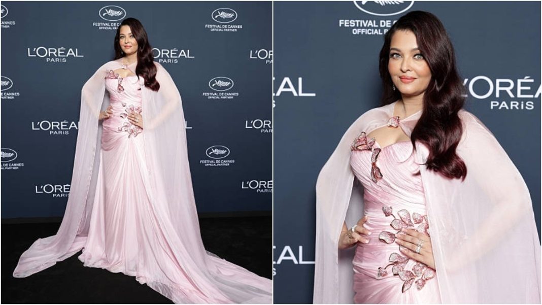 A cape, satin couture, crystal florals define Aishwarya Rai Bachchan's second Cannes outing